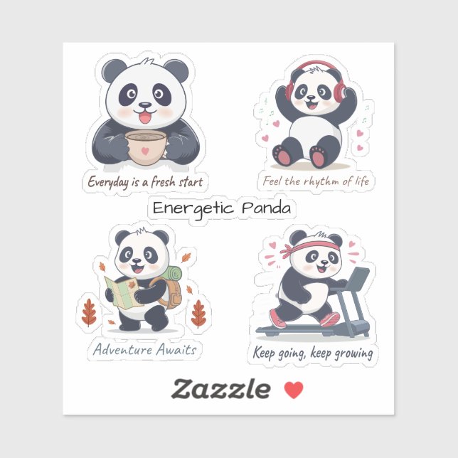 Energetic Panda Collection Sticker (Sheet)