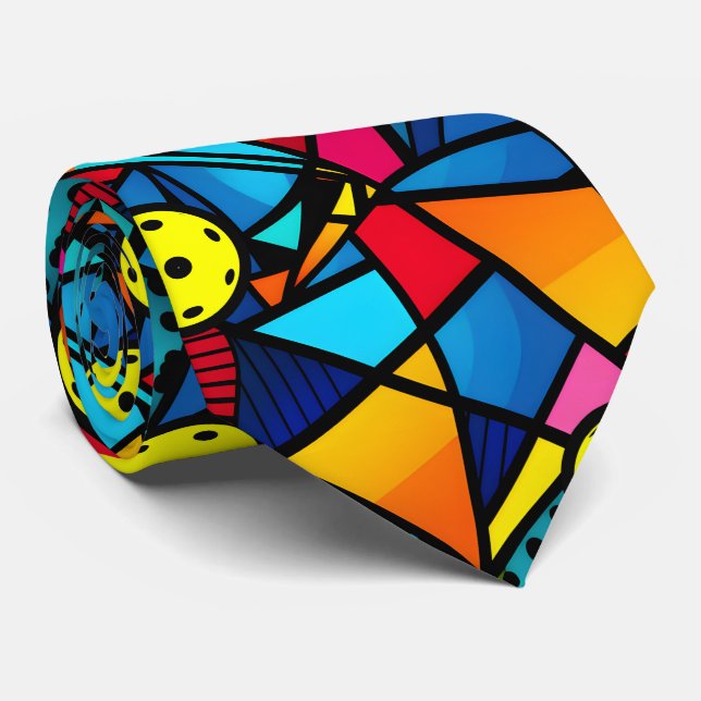  Energetic  Pickleball Flow Neck Tie (Rolled)