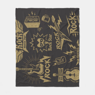 Energetic rock music essence fleece blanket