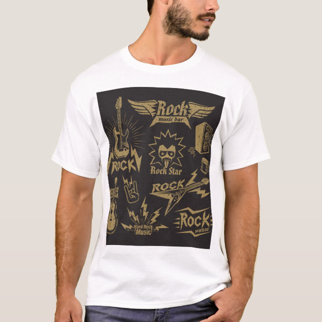 Energetic rock music essence T-Shirt (Front)