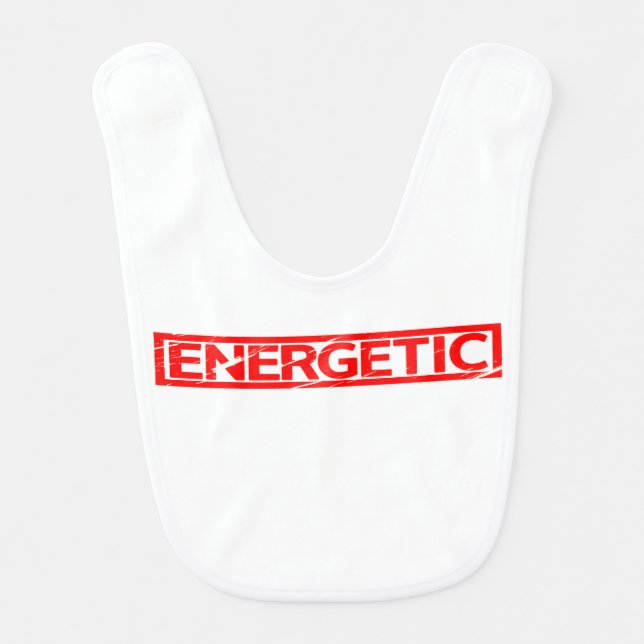 Energetic Stamp Baby Bib (Front)
