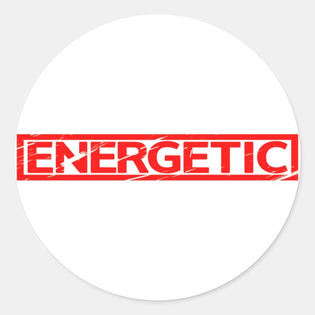 Energetic Stamp Classic Round Sticker (Front)