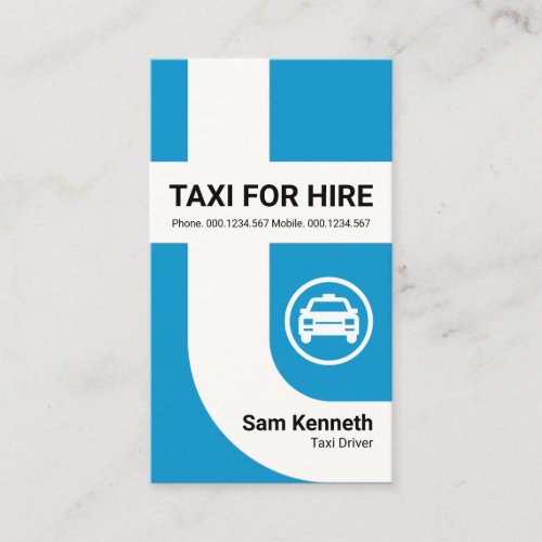 Energetic Stylish Alphabet_T Taxi Driver Business Card