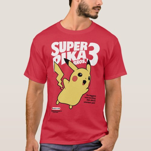 Energetic Yellow Mouse Retro Game Illustration T_Shirt