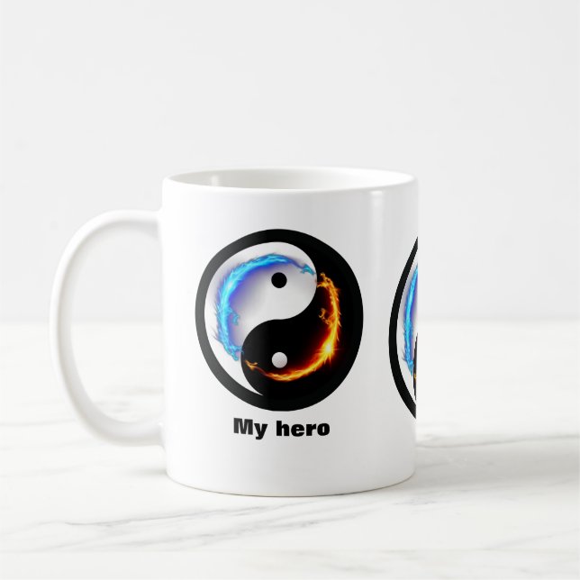 Energetic Yin Yang Symbol Coffee Mug (Left)