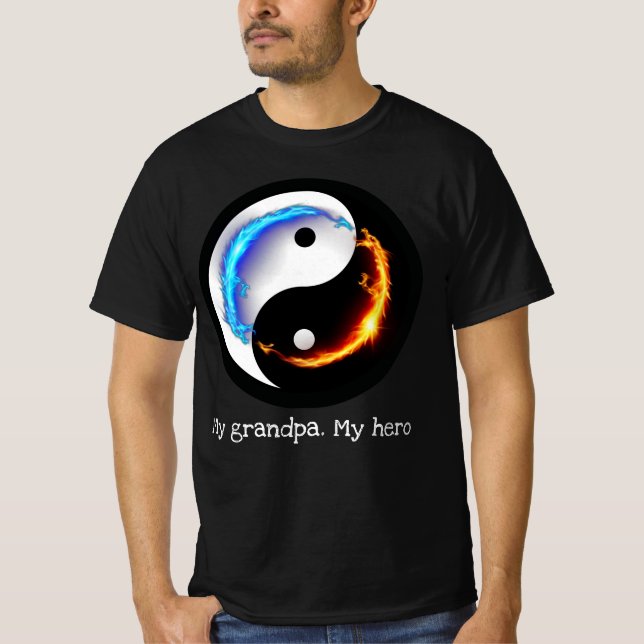 Energetic Yin Yang Symbol T-Shirt (Front)