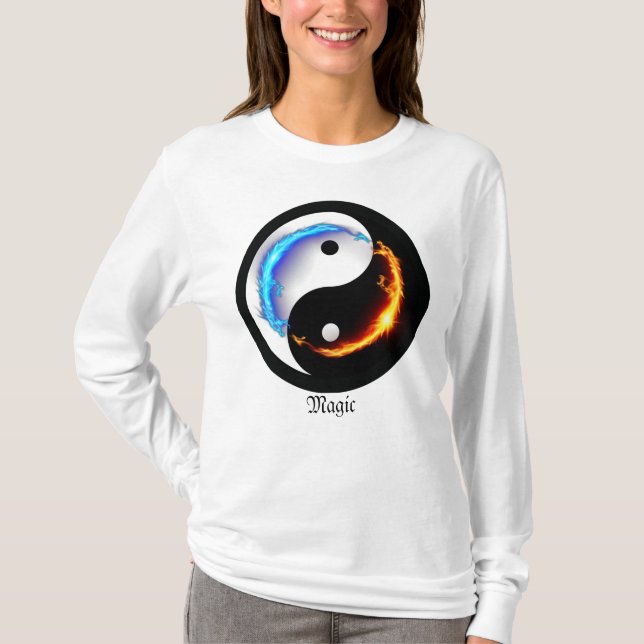 Energetic Yin Yang Symbol T-Shirt (Front)