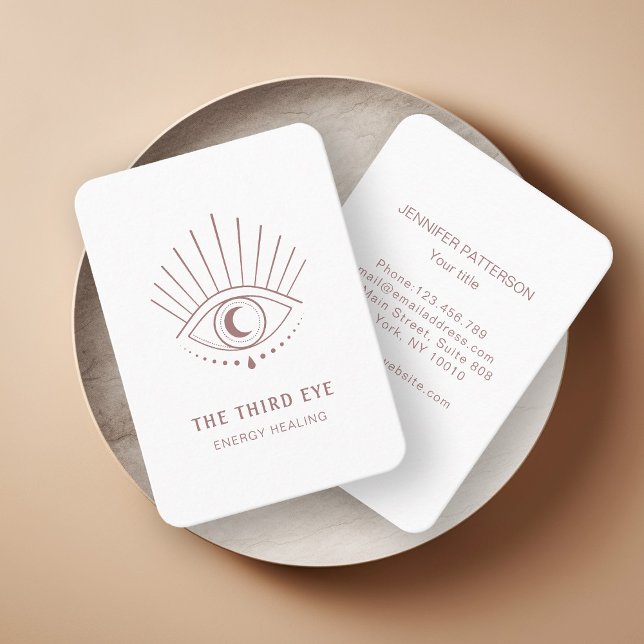 Energie Heiler Reiki Spiritual White Business Card (Creator Uploaded)