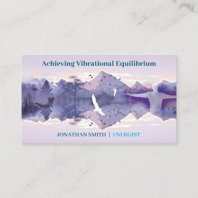 ENERGIST, Yoga, Healing, Mindfulness Coach Business Card (Back)
