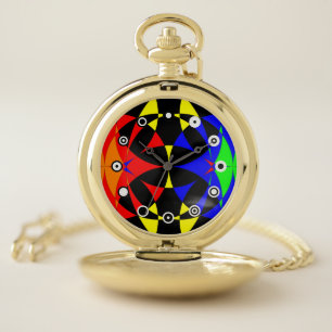 Energize (Binary Face) by Kenneth Yoncich Pocket Watch