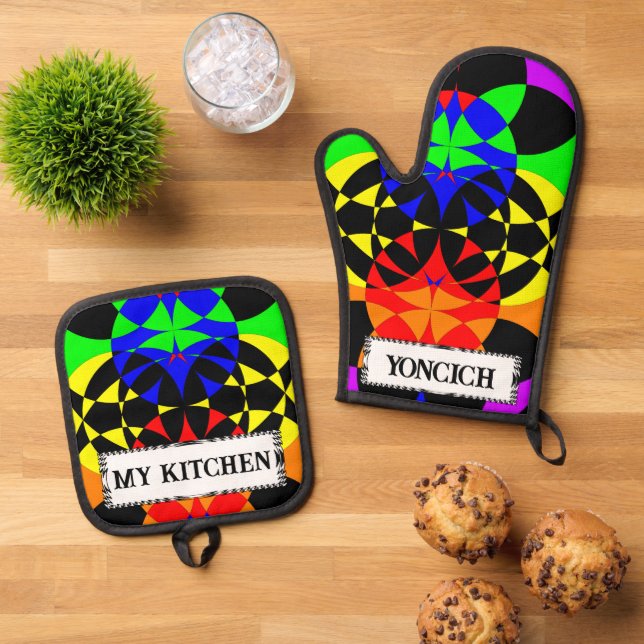 Energize by Kenneth Yoncich Oven Mitt & Pot Holder Set (Top Down)
