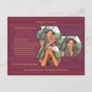 Energize Eyes For Workplace Wellness Announcement Postcard
