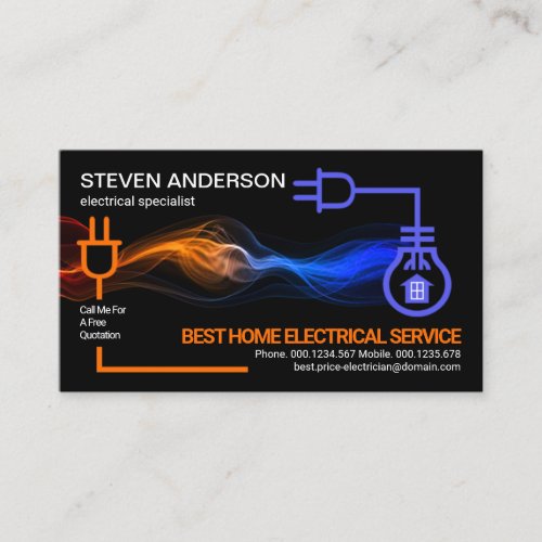 Energizing Lightning Power Electrical Circuit      Business Card