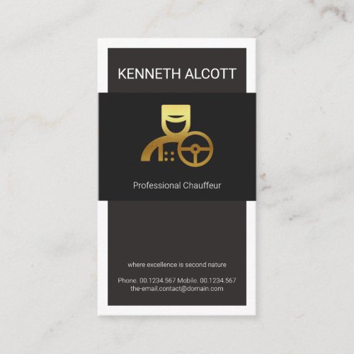 Energizing Simple White Borders Chauffeur Service Business Card