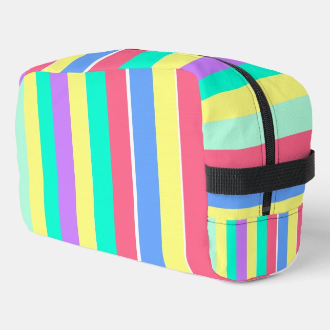 Energizing Spring Pastel Stripes Dopp Kit (Left Corner)
