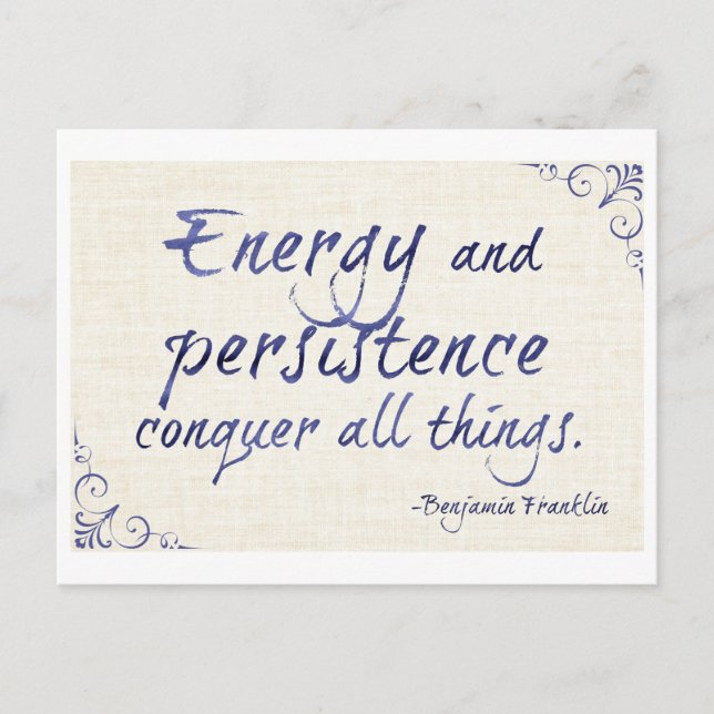 Energy and Persistence Protest Postcard (Front)