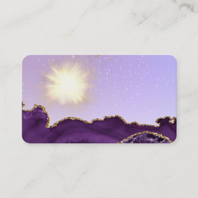 *~* Energy Ball of Light Purple Agate Business Card (Front)
