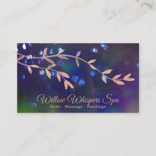  Energy Bubbles Northern Lights Willow Branch Business Card