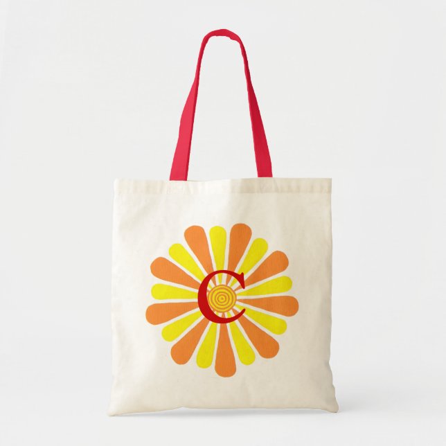 Energy Burst Bridesmaid Monogram tote bags (Front)