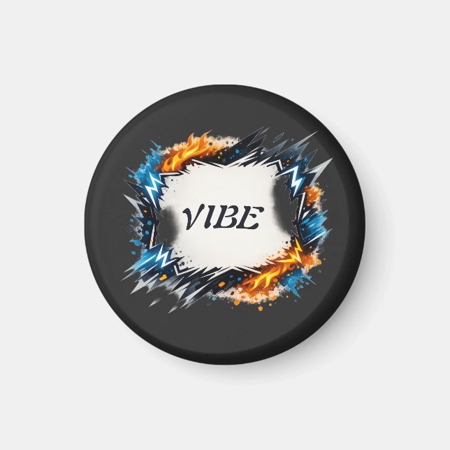 Energy Circle – Customizable Text Design Magnet (Front)