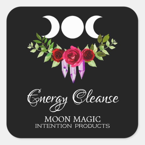Energy Cleanse Intention Candle Labels