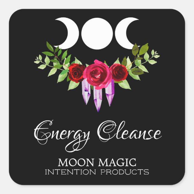 Energy Cleanse Intention Candle Labels (Front)