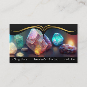 Energy Crystals Healing Reiki Business Card