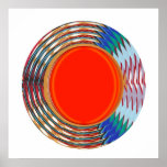 Energy Filled Sparkle :  Waves Circles Colorful Poster<br><div class="desc"></div>