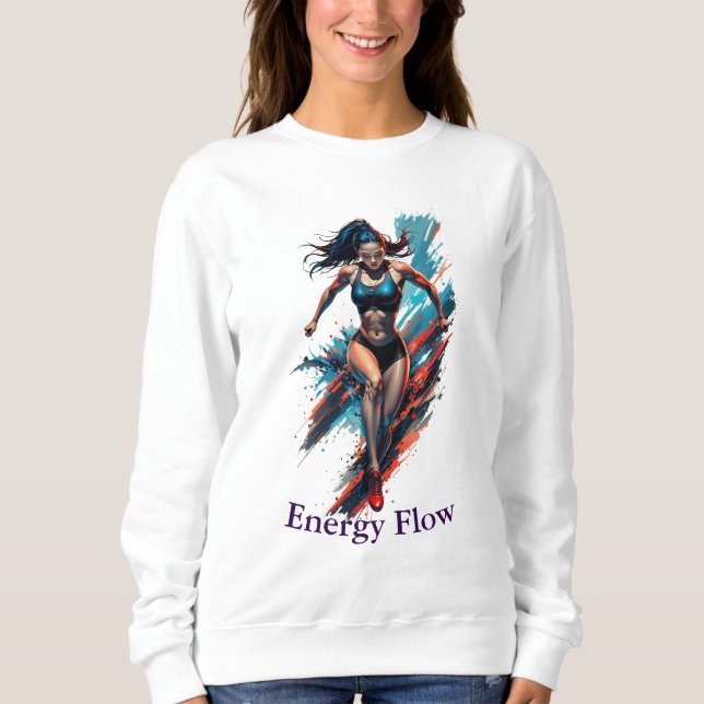Energy Flow  Women design sports art Sweatshirt (Front)