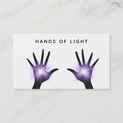  Energy Hands Reiki Healing Light Business Card