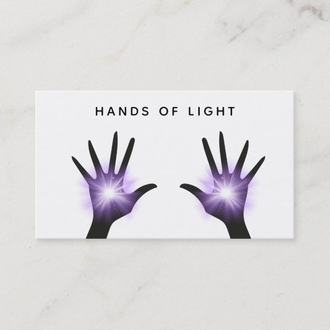 *~* Energy Hands Reiki Healing Light Business Card (Front)