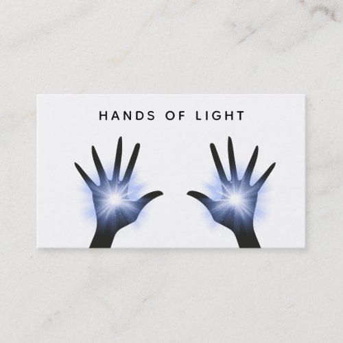  Energy Hands Reiki Healing Light Stars Business Card