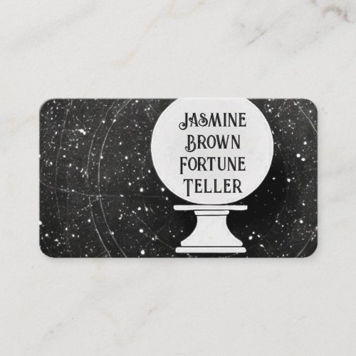 Energy healer Crystal ball antique gray psychic Business Card