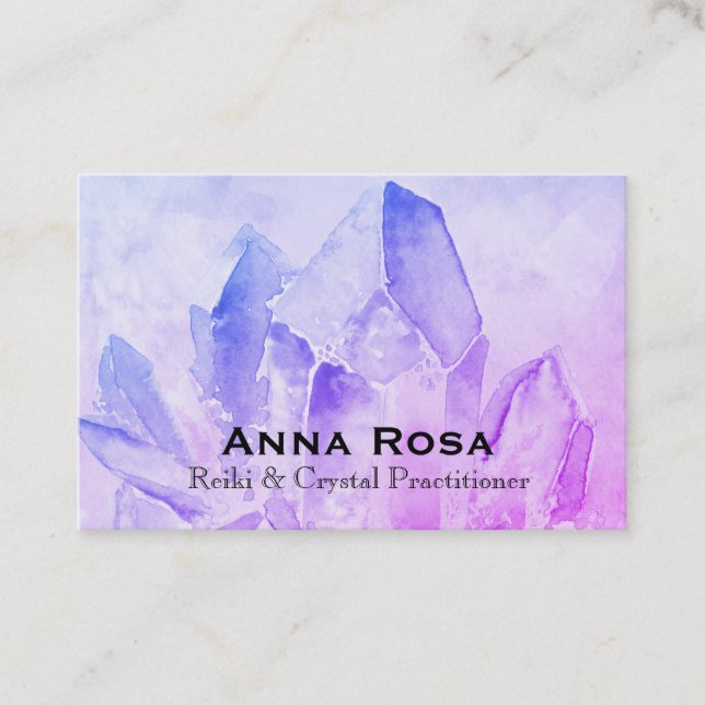 *~* Energy Healer Reiki Crystal Reiki Master Yoga Business Card (Front)