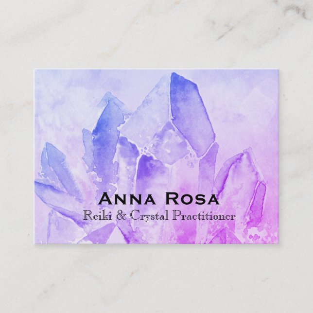 *~* Energy Healer Reiki Crystal Yoga Reiki Master Business Card (Front)