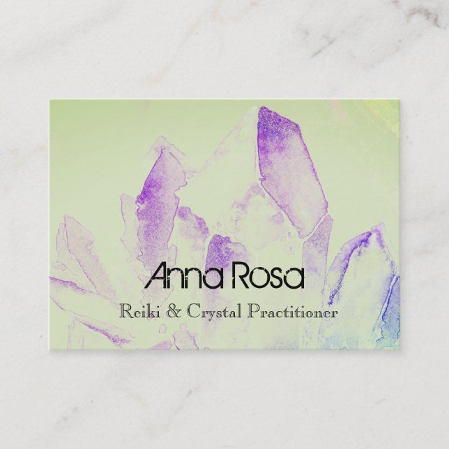 *~* Energy Healer Reiki Crystal Yoga Reiki Master Business Card (Front)