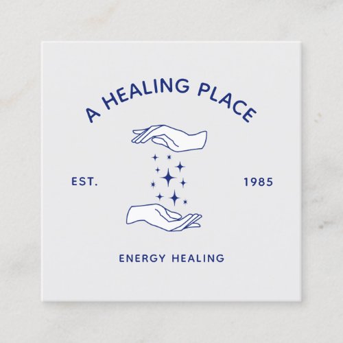 Energy Healer Reiki Practitioner Hands Square Business Card