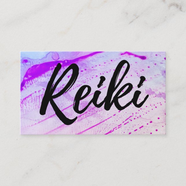 *~* Energy Healer Reiki Practitioner Reiki Master Business Card (Front)
