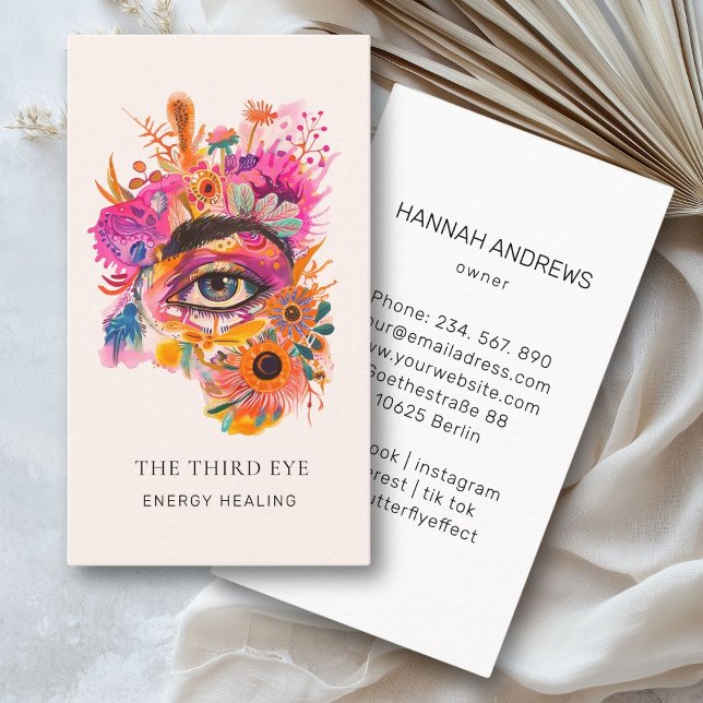 Energy Healer Reiki Spiritual Business Card (Energy Healer Reiki Spiritual Business Card Watercolor
)