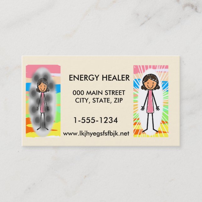 Energy Healers Business Cards (Front)