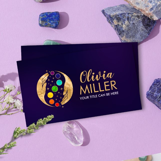 Energy Healing Hands - Chakras  Business Card (Creator Uploaded)