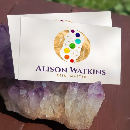 Energy Healing Hands _ Chakras  Business Card