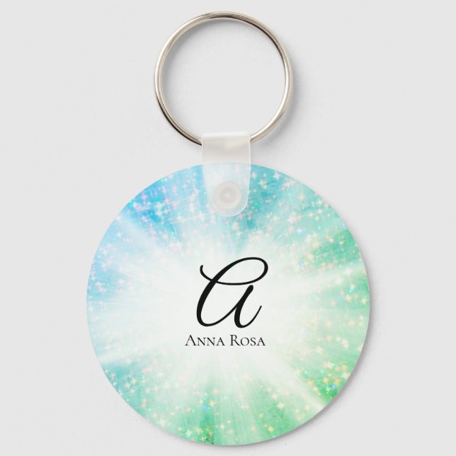 *~* Energy Healing Rays Sparkle Reiki Meditation Keychain (Front)