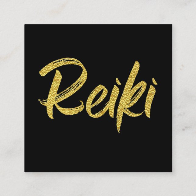 *~*  Energy Healing Reiki Master or Practitioner Square Business Card (Front)