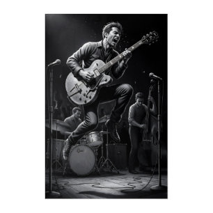 Energy in Black and White Acrylic Print