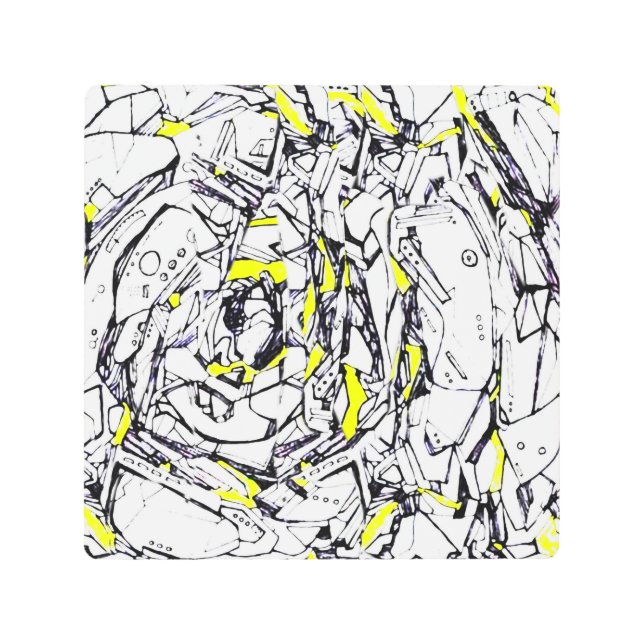 Energy Lattice Abstract Metal Art (Front)