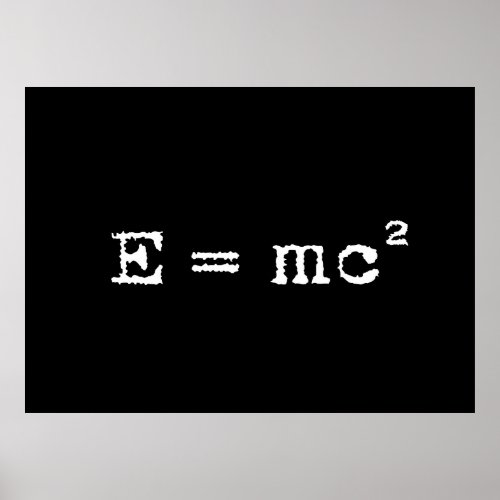 ENERGY MASS EQUIVALENCE POSTER