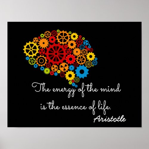 Energy of the Mind _ Aristotle quote _ Art print