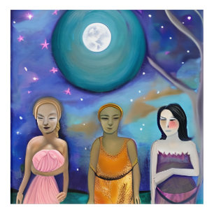Energy of the Moon   Celestial Artwork Acrylic Print