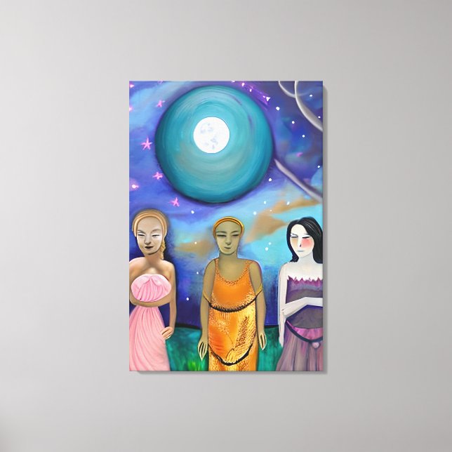Energy of the Moon | Celestial Artwork Canvas Print (Front)